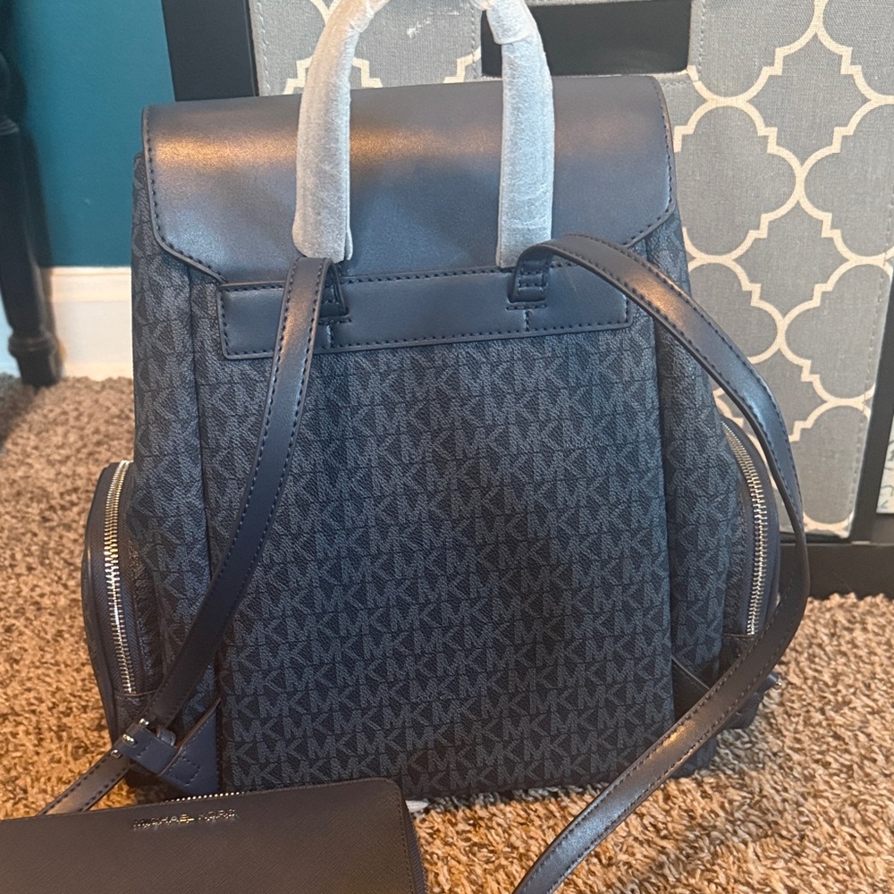 Michael Kors Blue and Brown Women's Backpack Set - Picture 5 of 5